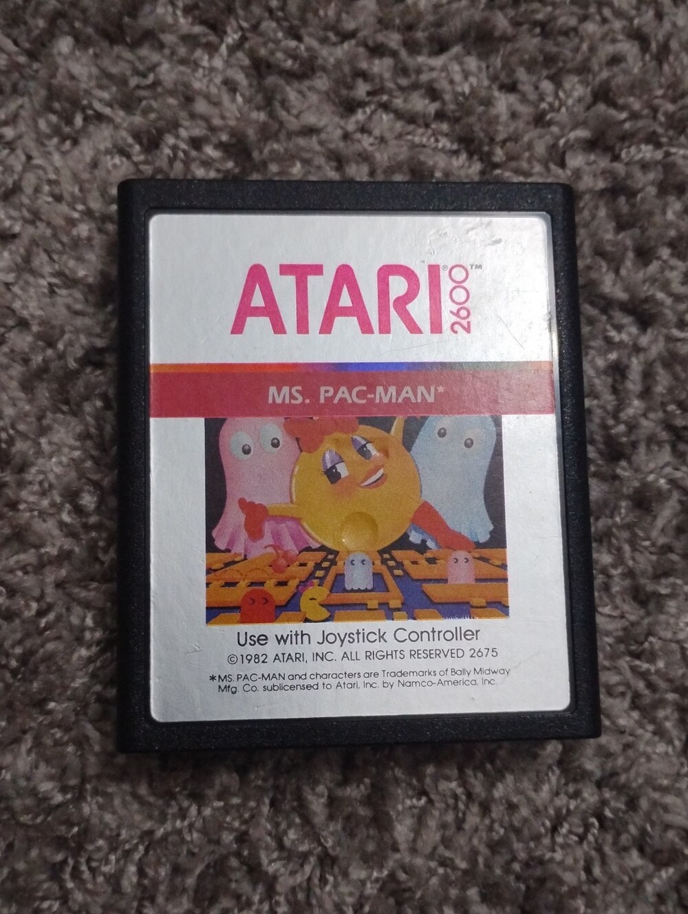 Atari 2600 Ms. Pac-Man Video Game Cartridge